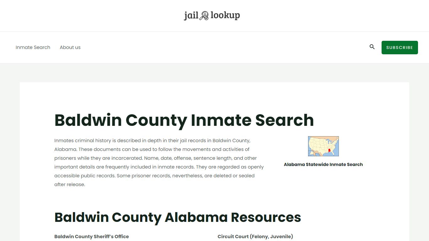 Baldwin County Inmate Search - Jail Lookup